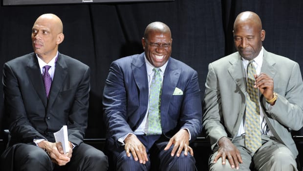 magic johnson kareem abdul jabbar james worthy 2012